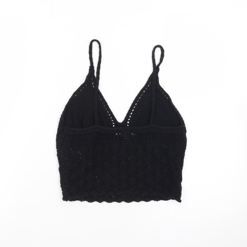 H&M Women's Black Crochet Camisole Tank Top Size S