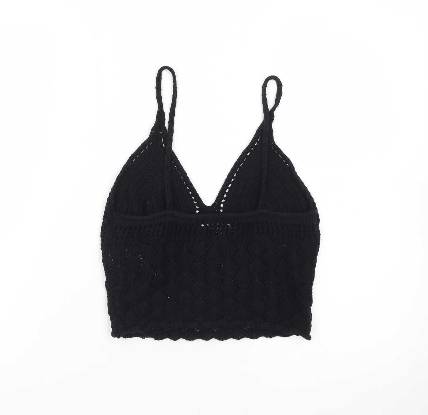 H&M Women's Black Crochet Camisole Tank Top Size S