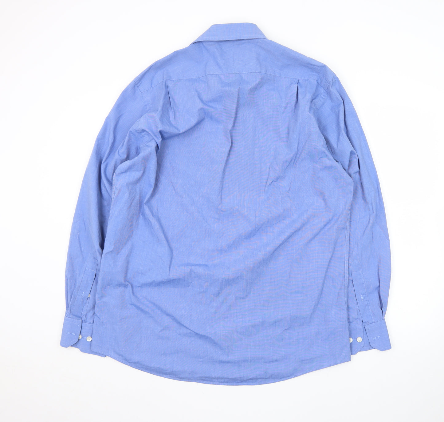 Austin Reed Men’s Blue 16.5R Cotton Regular Fit Long Sleeve Shirt