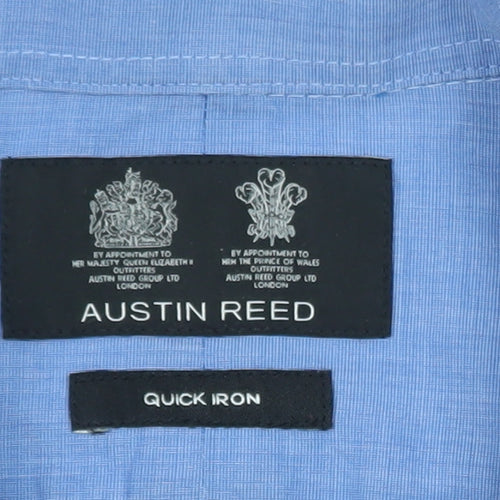 Austin Reed Men’s Blue 16.5R Cotton Regular Fit Long Sleeve Shirt
