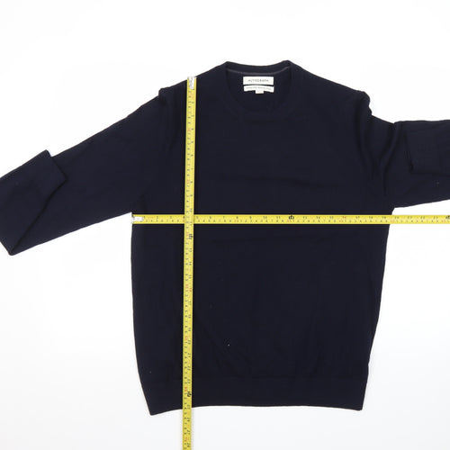 Marks and Spencer Men’s Blue Merino Wool Crew Neck Jumper L