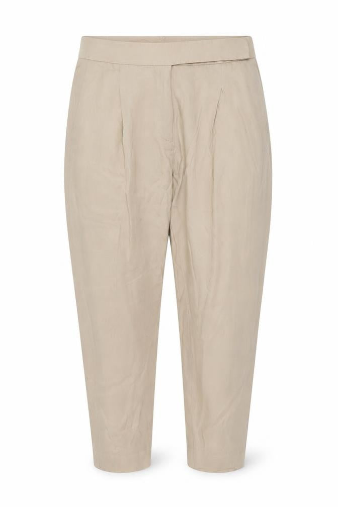 AllSaints Women Beige Size 12 Cedie Sky Pleated Tapered Trousers