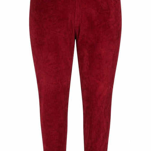 Marks and Spencer Womens Red Velour Leggings Size 16 Short Length