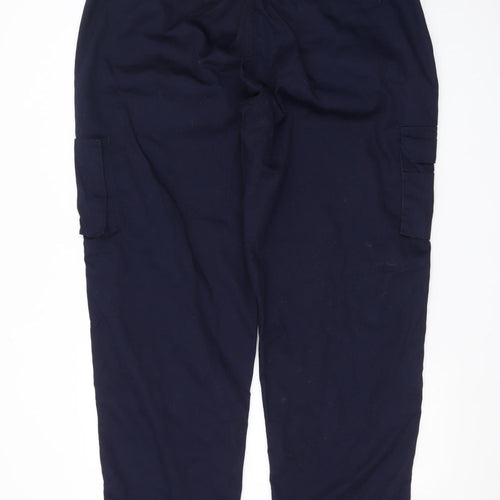 ORN Men's Blue 42R Cargo Work Trousers Polyester Cotton Blend