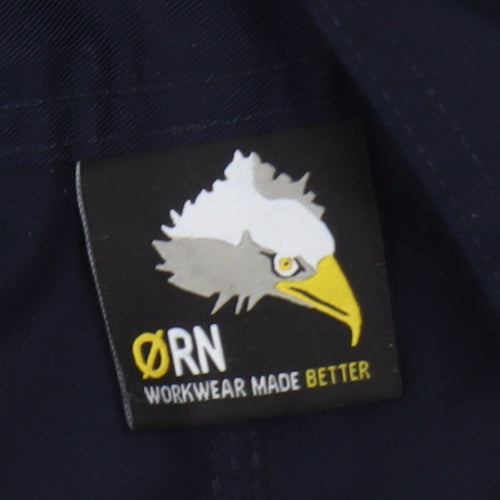 ORN Men's Blue 42R Cargo Work Trousers Polyester Cotton Blend