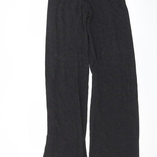 Zara Women’s Black Wide-Leg Knit Trousers Size 12