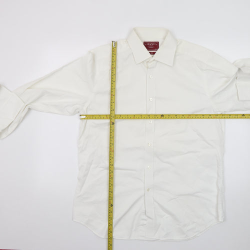 Charles Tyrwhitt Men's White Slim Fit Long Sleeve Cotton Shirt 16.5in
