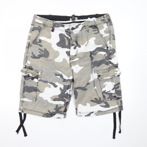Vintage Shorts Men's Multicoloured Camouflage Cargo Shorts XL