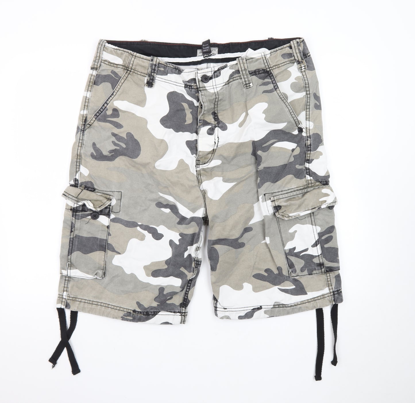 Vintage Shorts Men's Multicoloured Camouflage Cargo Shorts XL