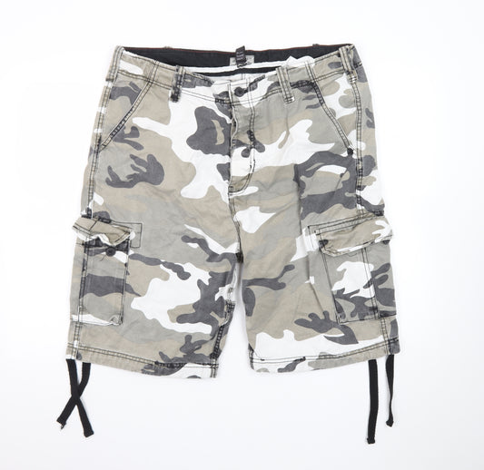 Vintage Shorts Men's Multicoloured Camouflage Cargo Shorts XL