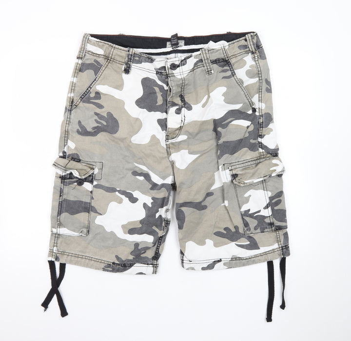 Vintage Shorts Men's Multicoloured Camouflage Cargo Shorts XL
