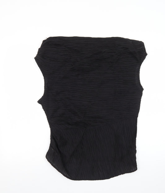 Marks and Spencer Women's Black Strapless Blouse Size 14 Regular Fit