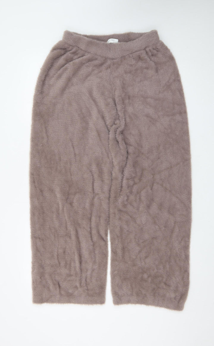 Marks and Spencer Women’s Brown L Fluffy Knit Winter Sweatpants