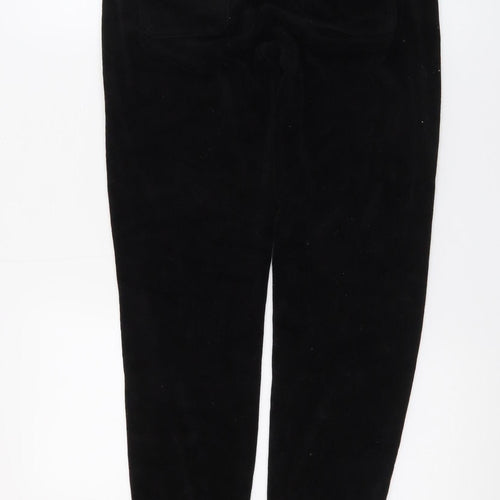 Juicy Couture Women's Black Velour Jogger Trousers Size S