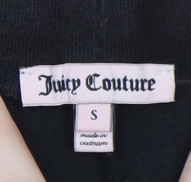 Juicy Couture Women's Black Velour Jogger Trousers Size S