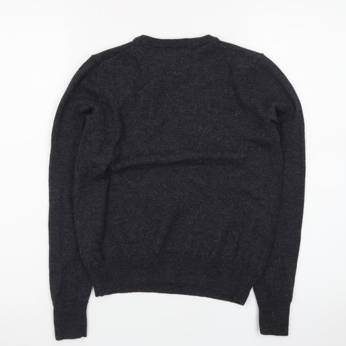 Uniqlo Men’s Grey Wool Crew Neck Jumper Size S Classic Fit