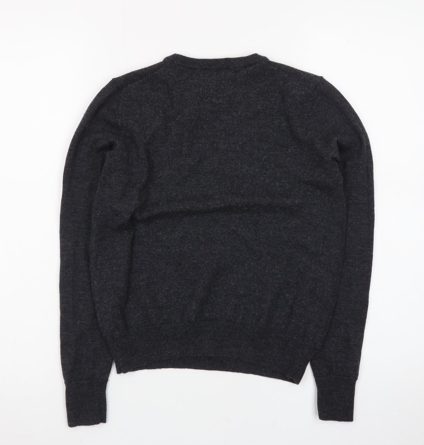 Uniqlo Men’s Grey Wool Crew Neck Jumper Size S Classic Fit