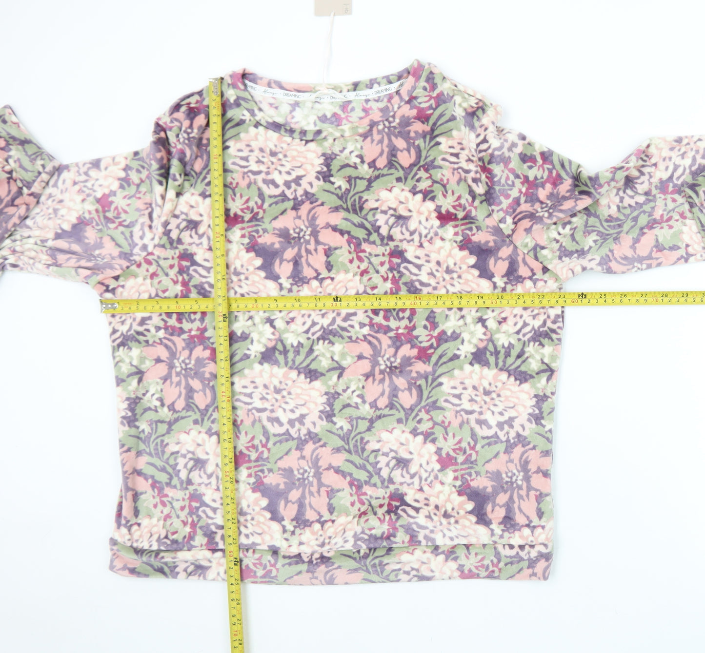 Tu Women’s Floral Pyjama Set Purple Pink Size 16 Soft Lounge Wear