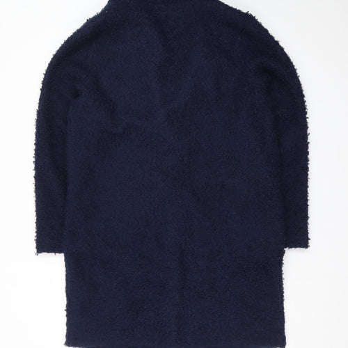 Tu Women’s Blue Mid-Length Buttoned Overcoat Size 12