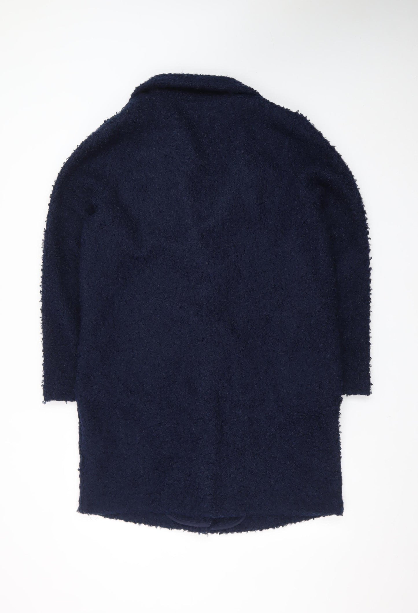 Tu Women’s Blue Mid-Length Buttoned Overcoat Size 12
