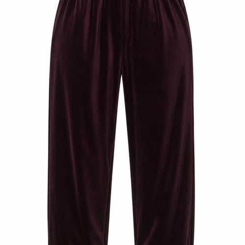 Carroll Reed Collections Women’s Burgundy Velour Elastic Waist Trousers Size L