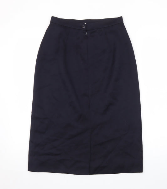 Planet Women’s Black Wool Blend Midi Pencil Skirt Size 12
