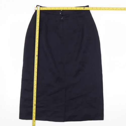 Planet Women’s Black Wool Blend Midi Pencil Skirt Size 12