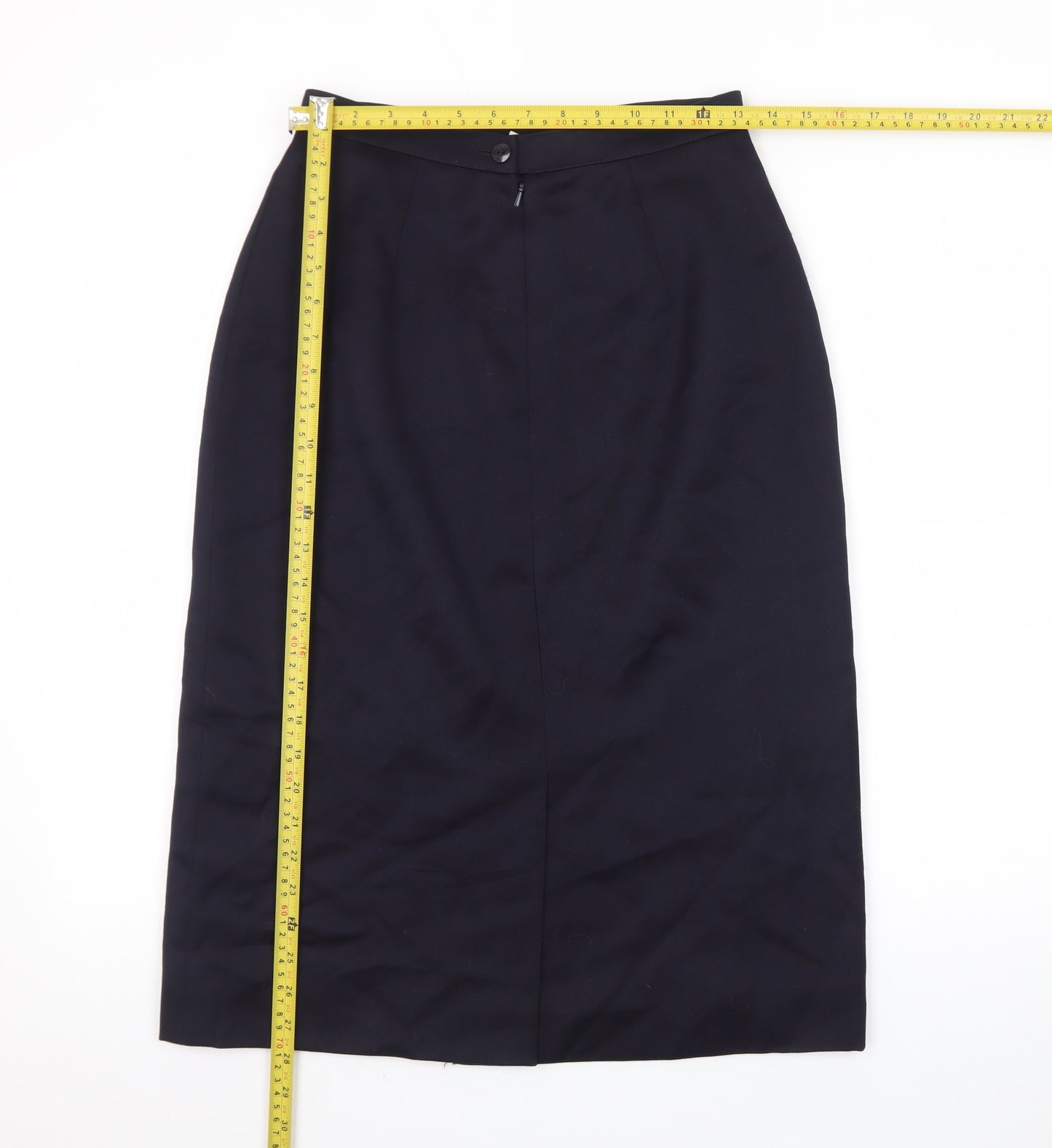 Planet Women’s Black Wool Blend Midi Pencil Skirt Size 12
