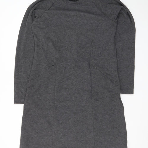 Columbia Women's Grey Knit Long Sleeve Shift Dress Size L