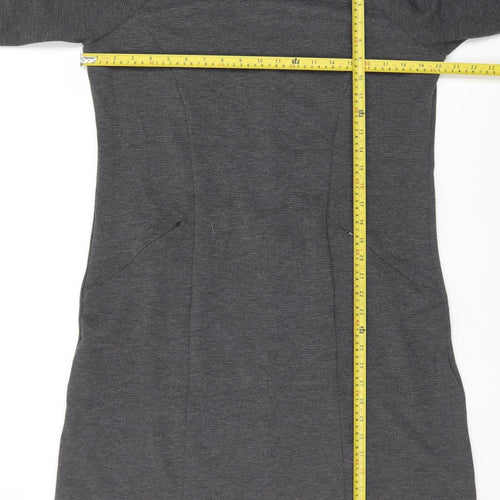 Columbia Women's Grey Knit Long Sleeve Shift Dress Size L