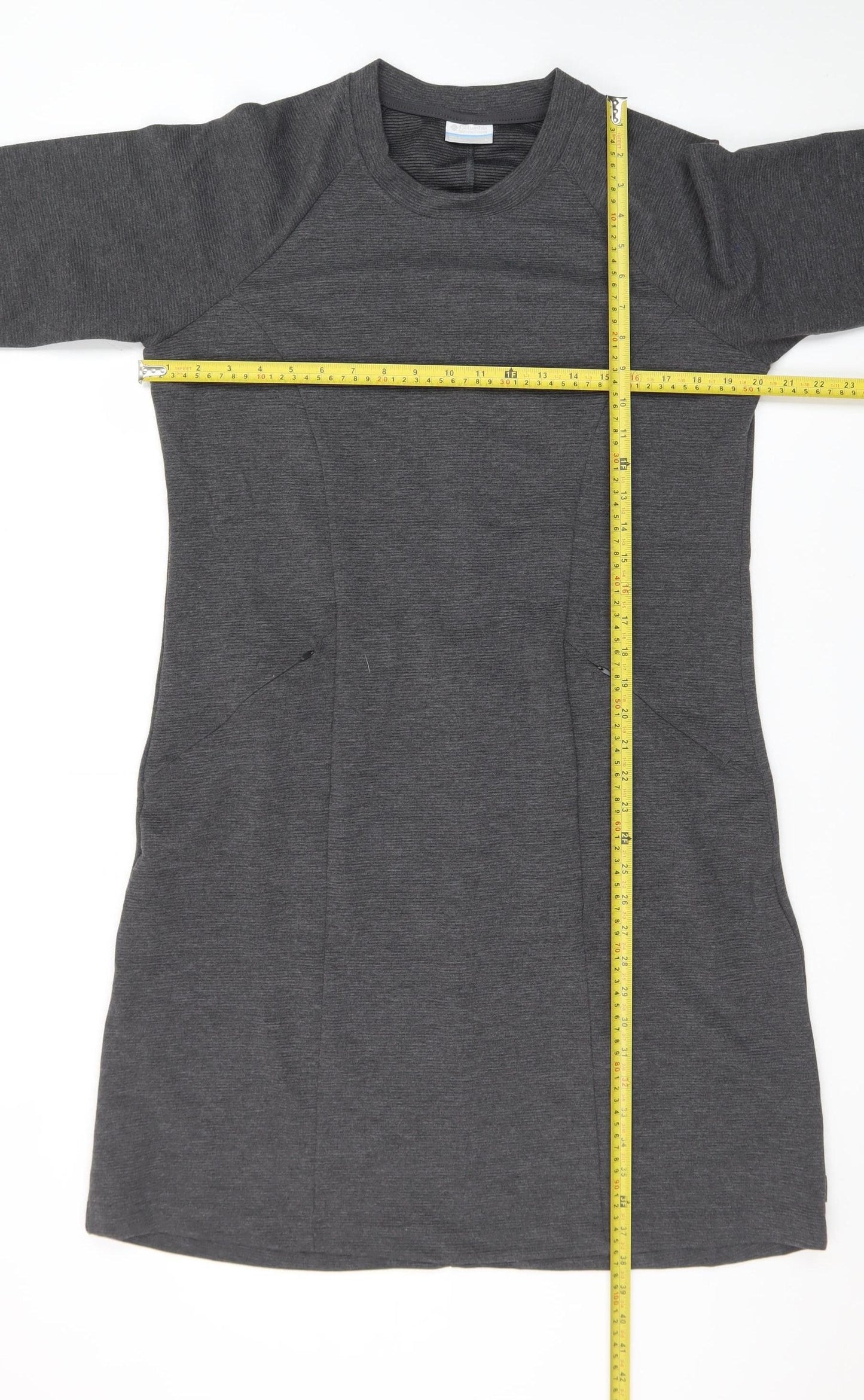 Columbia Women's Grey Knit Long Sleeve Shift Dress Size L