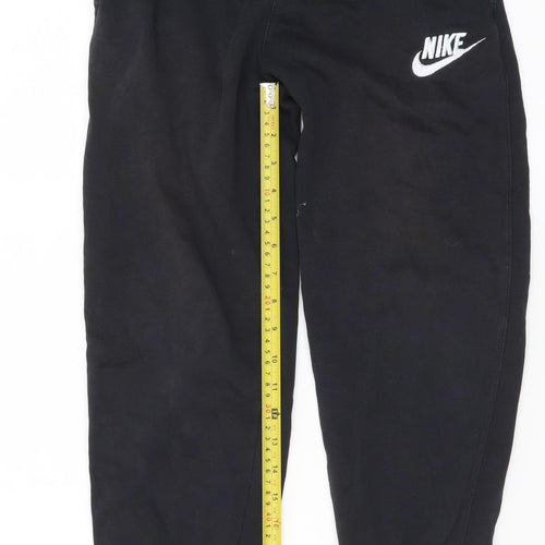 Nike Boys Black Jogger Trousers Size 12 Years Fleece Sweatpants