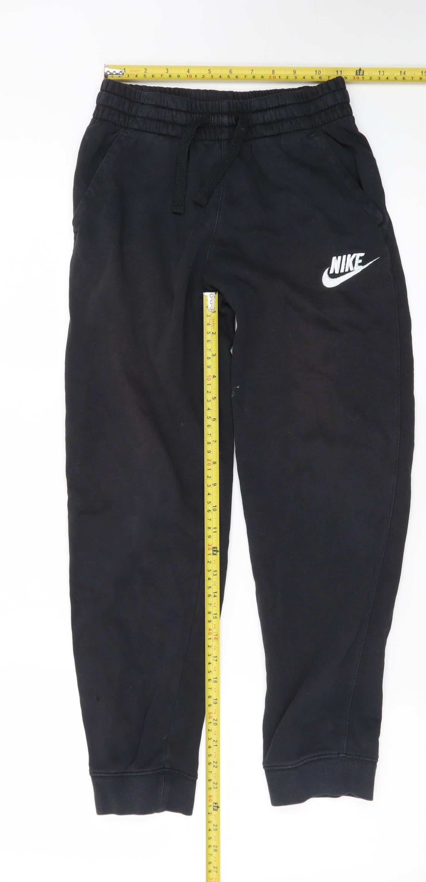 Nike Boys Black Jogger Trousers Size 12 Years Fleece Sweatpants