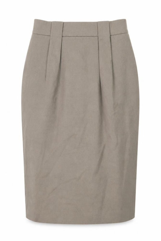 Front view of Jones New York Women’s Beige Wool Pencil Skirt, size UK 10