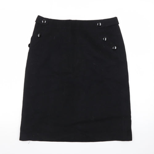 J.Crew Womens Black Wool Blend Pencil Skirt Size 8