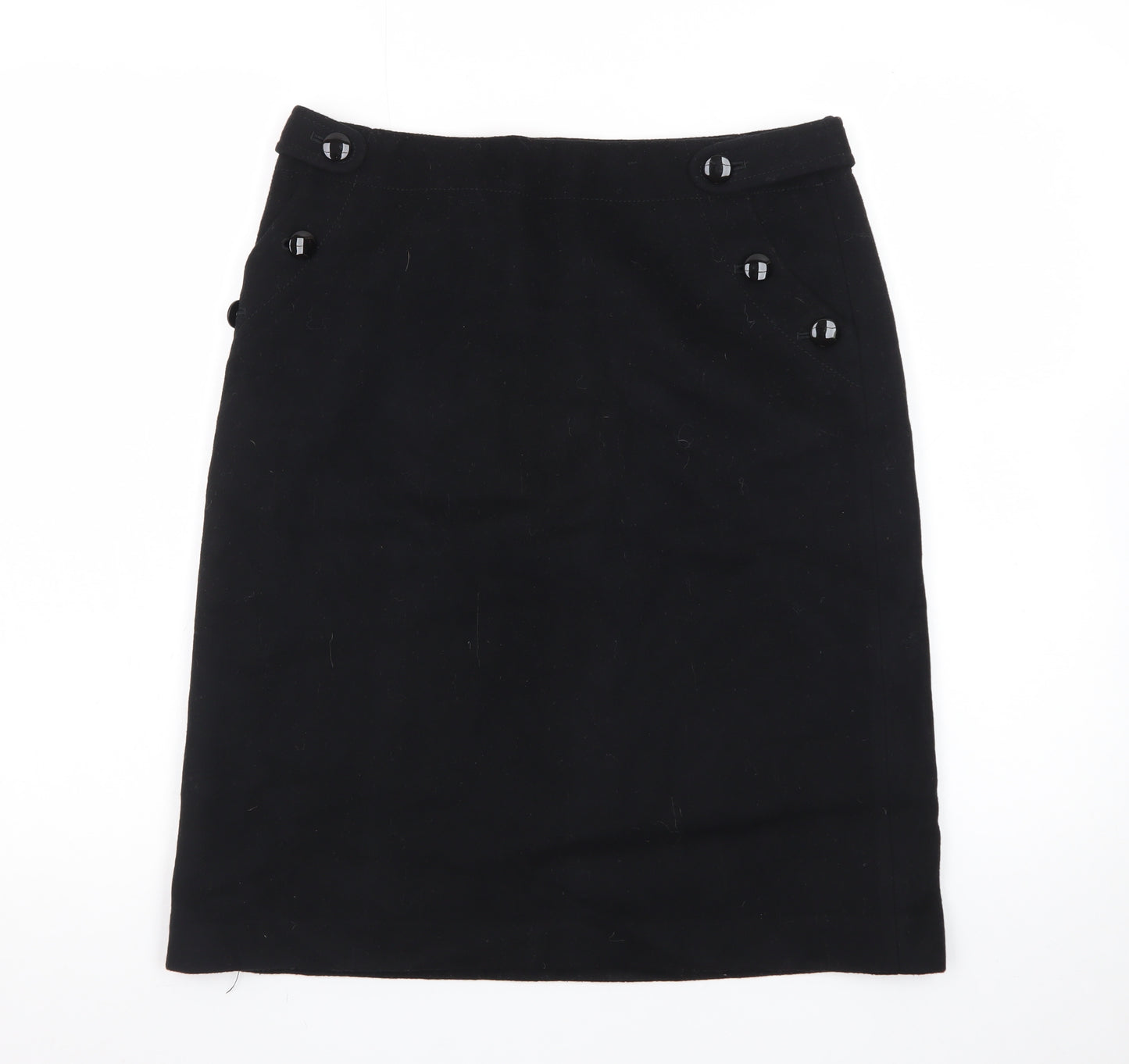 J.Crew Womens Black Wool Blend Pencil Skirt Size 8