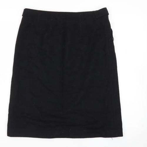 J.Crew Womens Black Wool Blend Pencil Skirt Size 8