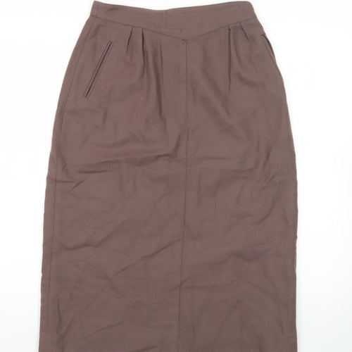 Jones New York Women’s Brown Wool Midi Pencil Skirt Size 8