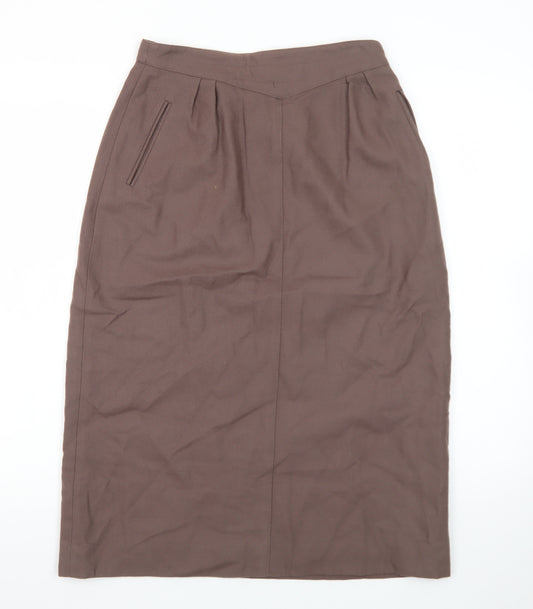 Jones New York Women’s Brown Wool Midi Pencil Skirt Size 8