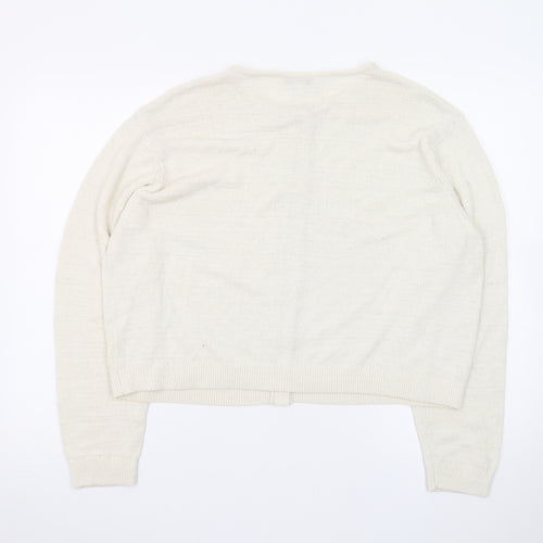 Marks and Spencer Women’s Ivory Wool Blend Button Cardigan Size L