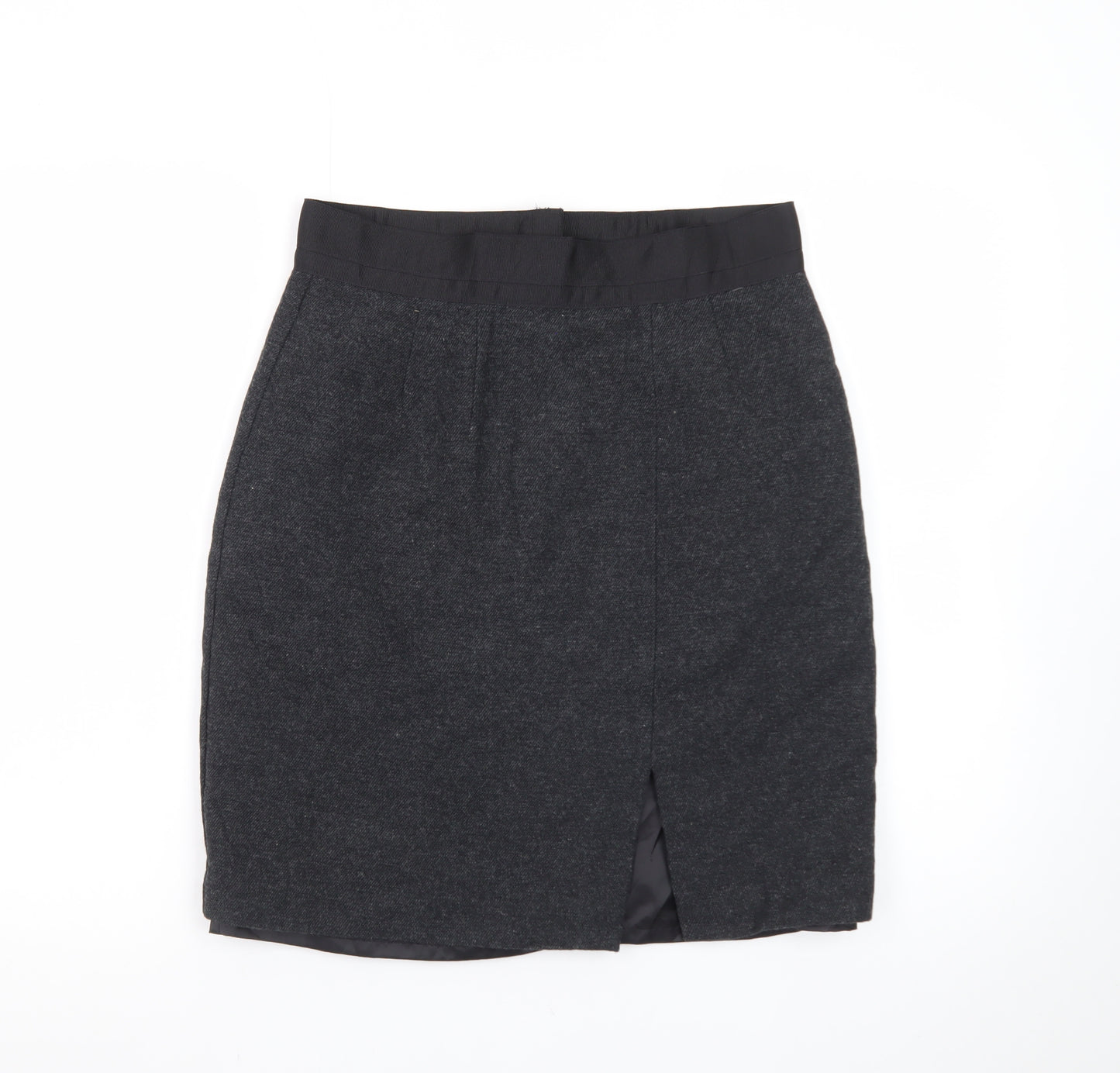 Gap Women Grey Wool Blend Pencil Skirt Size 8 Knee Length Workwear