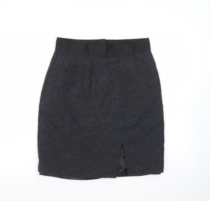 Gap Women Grey Wool Blend Pencil Skirt Size 8 Knee Length Workwear