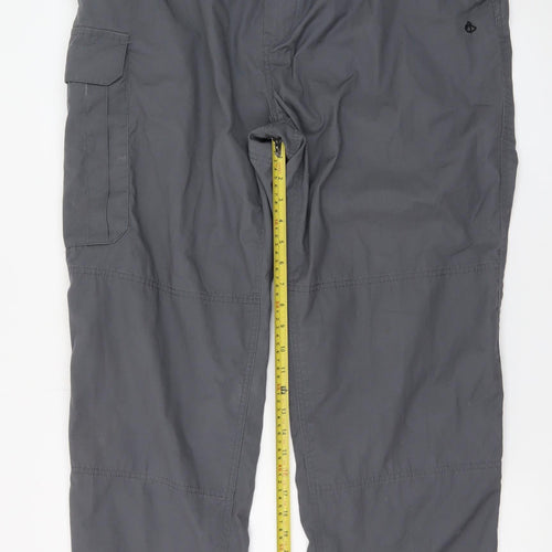 Craghoppers Men’s Grey Cargo Trousers 38in Belted Quick Dry Outdoor