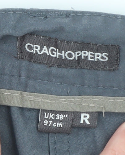 Craghoppers Men’s Grey Cargo Trousers 38in Belted Quick Dry Outdoor