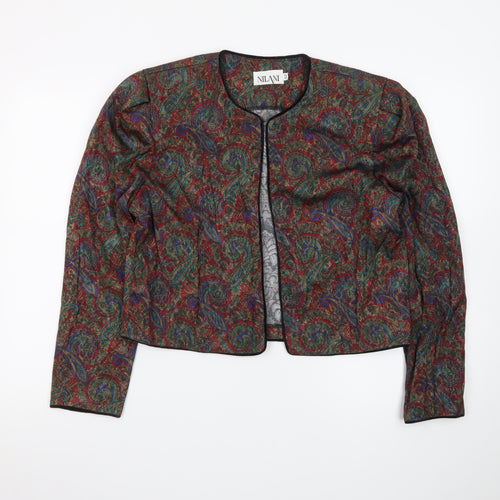Nilani Women's Multicoloured Paisley Woven Suit Jacket Size 12