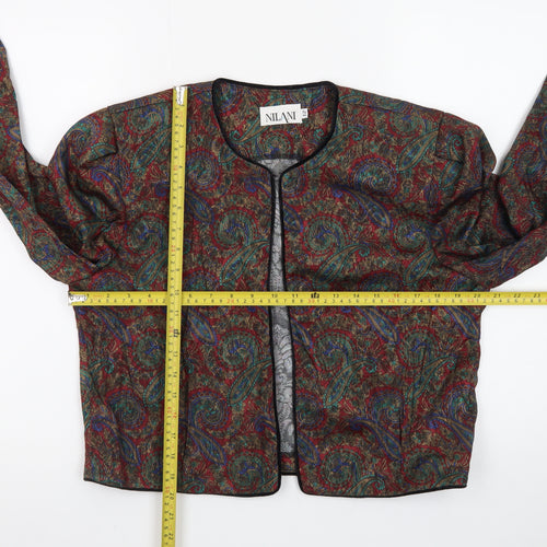 Nilani Women's Multicoloured Paisley Woven Suit Jacket Size 12