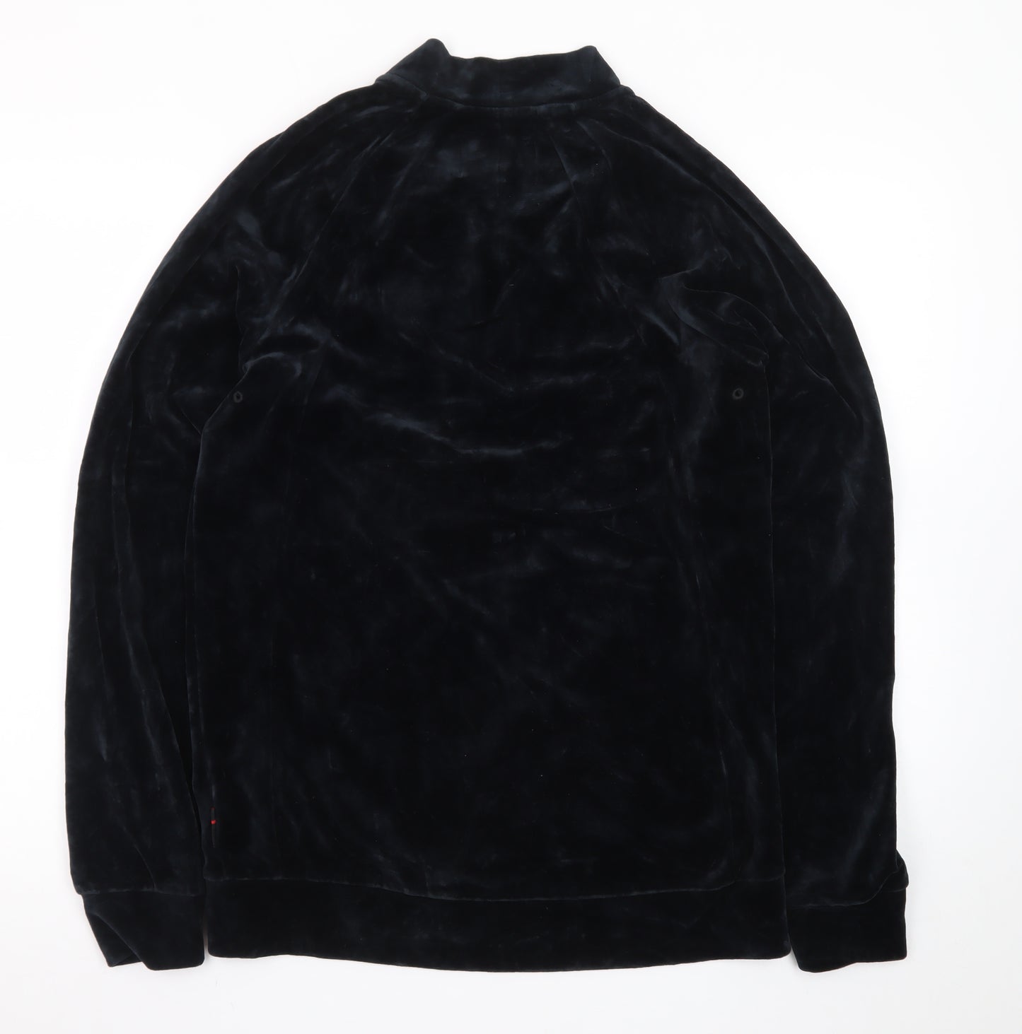 Jordan Men’s Black Velvet Bomber Jacket Size S Full Zip Logo