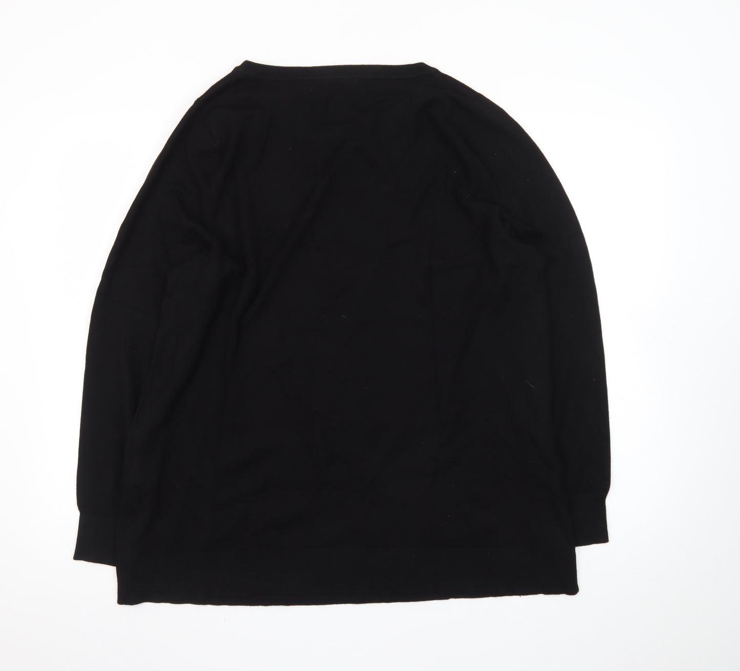 Evans Womens Black Size 18 Rhinestone Star Pullover Jumper