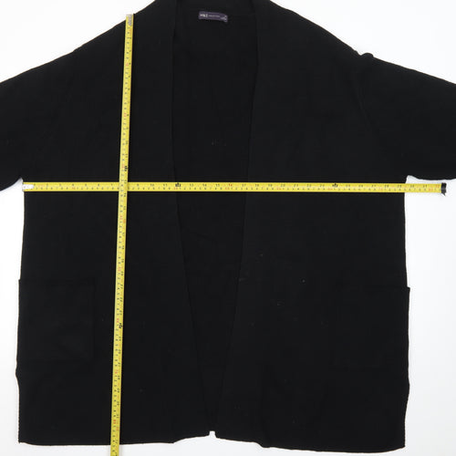 Marks and Spencer Women Black Longline Knit Cardigan Size 24