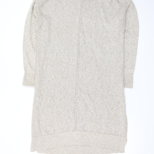 Fat Face Women's Beige Cotton Blend Jumper Dress Size 14